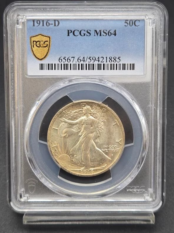 1916-D Walking Liberty PCGS MS64 50C