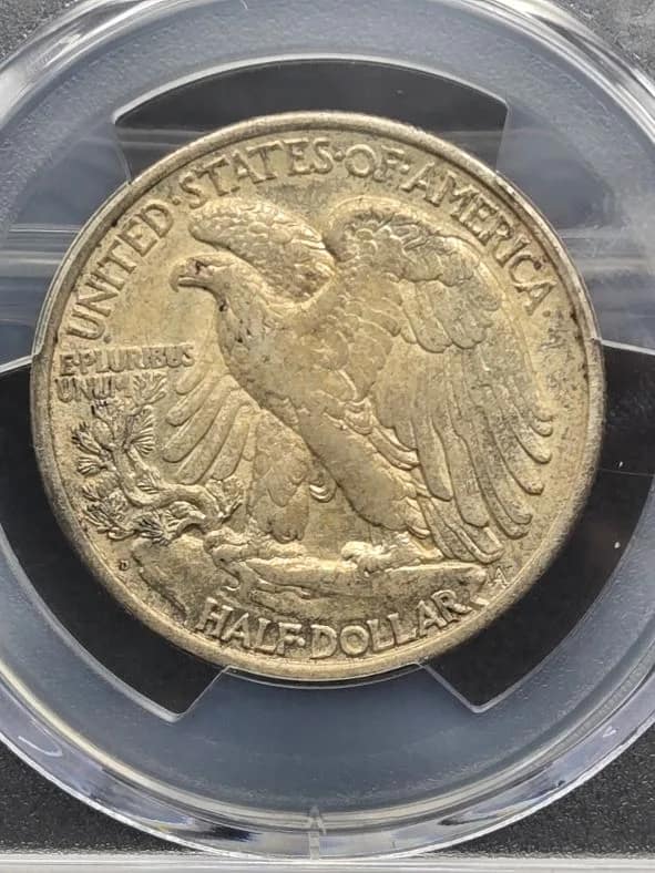 1918-D Walking Liberty PCGS AU55 50C