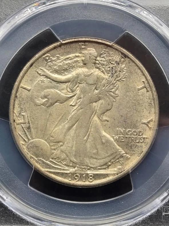 1918-D Walking Liberty PCGS AU55 50C