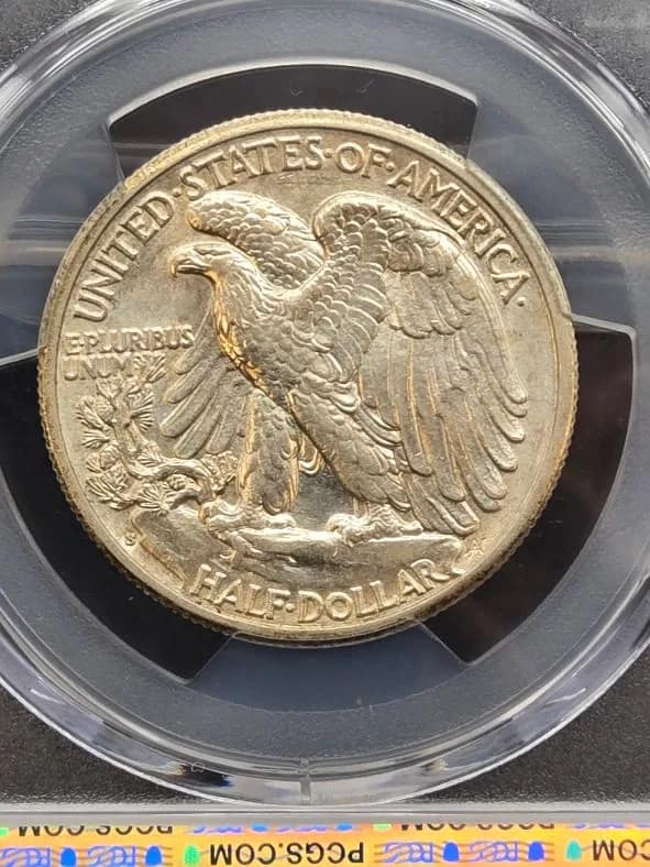 1934-S Walking Liberty PCGS AU58 50C