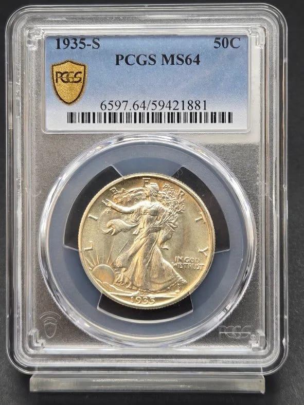 1935-S Walking Liberty PCGS MS64 50C