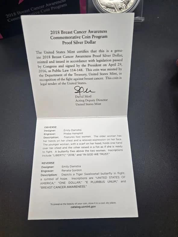 2018 Breast Cancer Commemorative Silver