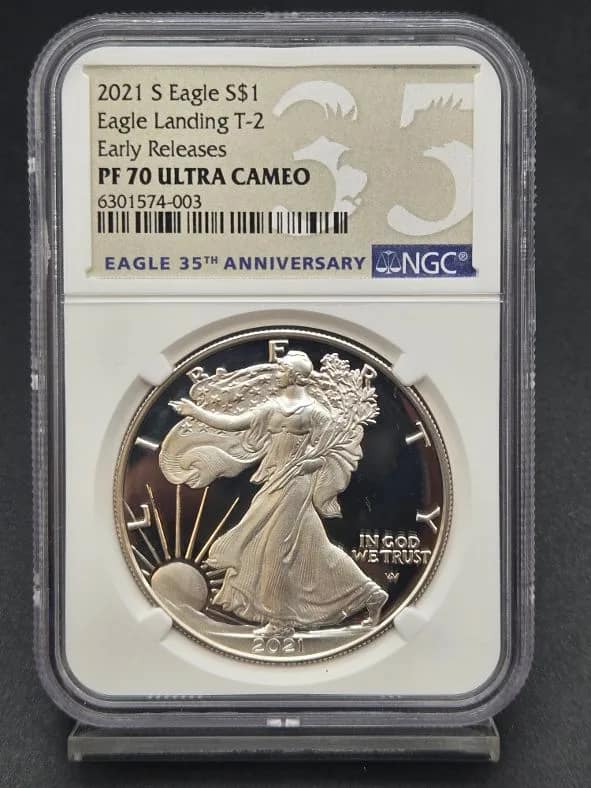 2021-S PF70 T-2 Silver Eagle NGC