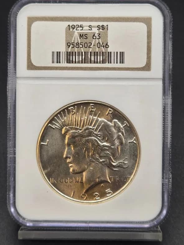 1925-S Peace Dollar MS63 NGC