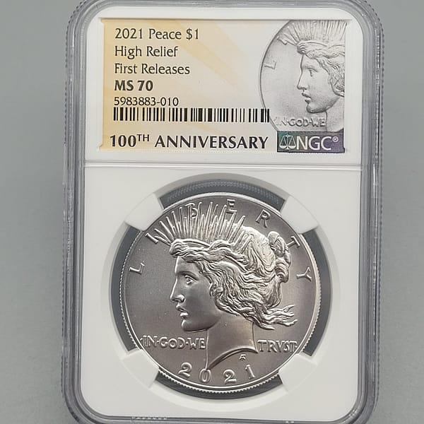 2021 peace high relief First Releases Ms70