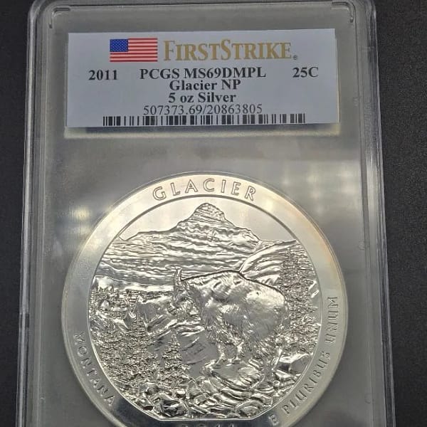 2011 Glacier 5 oz Silver MS69DMPL PCGS