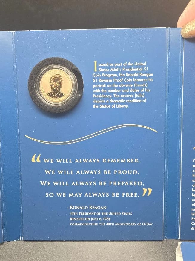 2016 Ronald Reagan Coin & Chronicles Set
