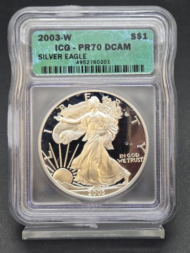 2003-W Silver Eagle PR70 ICG DCAM
