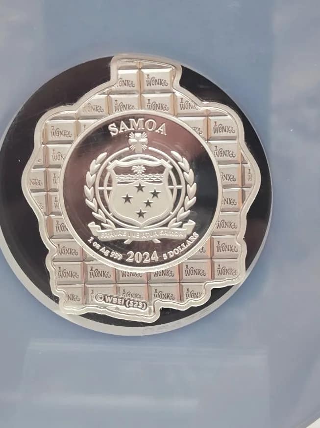 2024 Samoa $5 Willy Wonka Shape PF70 NGC