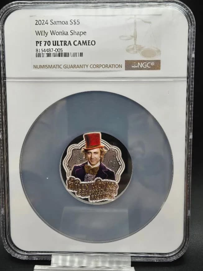 2024 Samoa $5 Willy Wonka Shape PF70 NGC