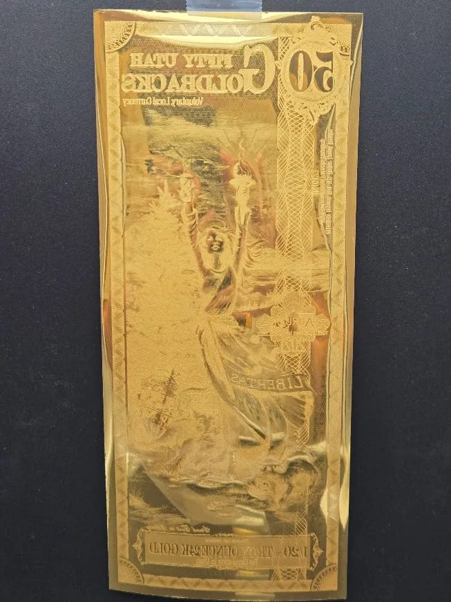 $50 2021 Utah Goldback 1/20th 24K Gold