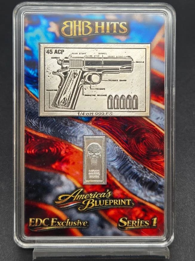 BHB Hits Series 1 45 ACP 1/4 oz Silver